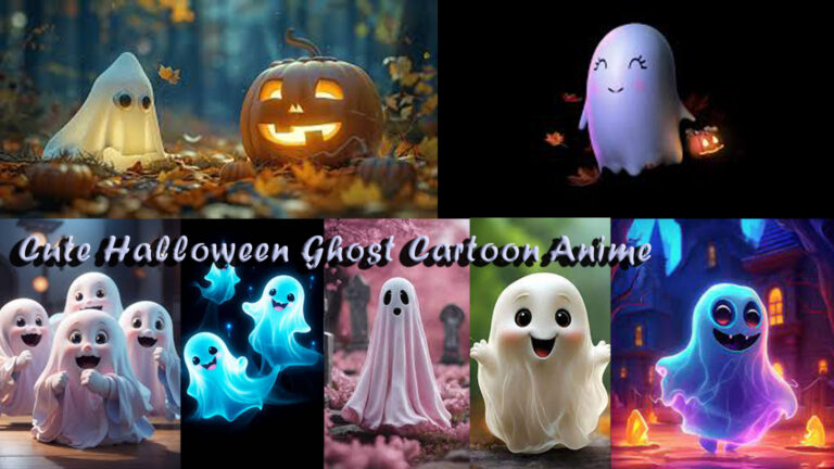 Cute Halloween Ghost Cartoon Anime Style Wallpaper
