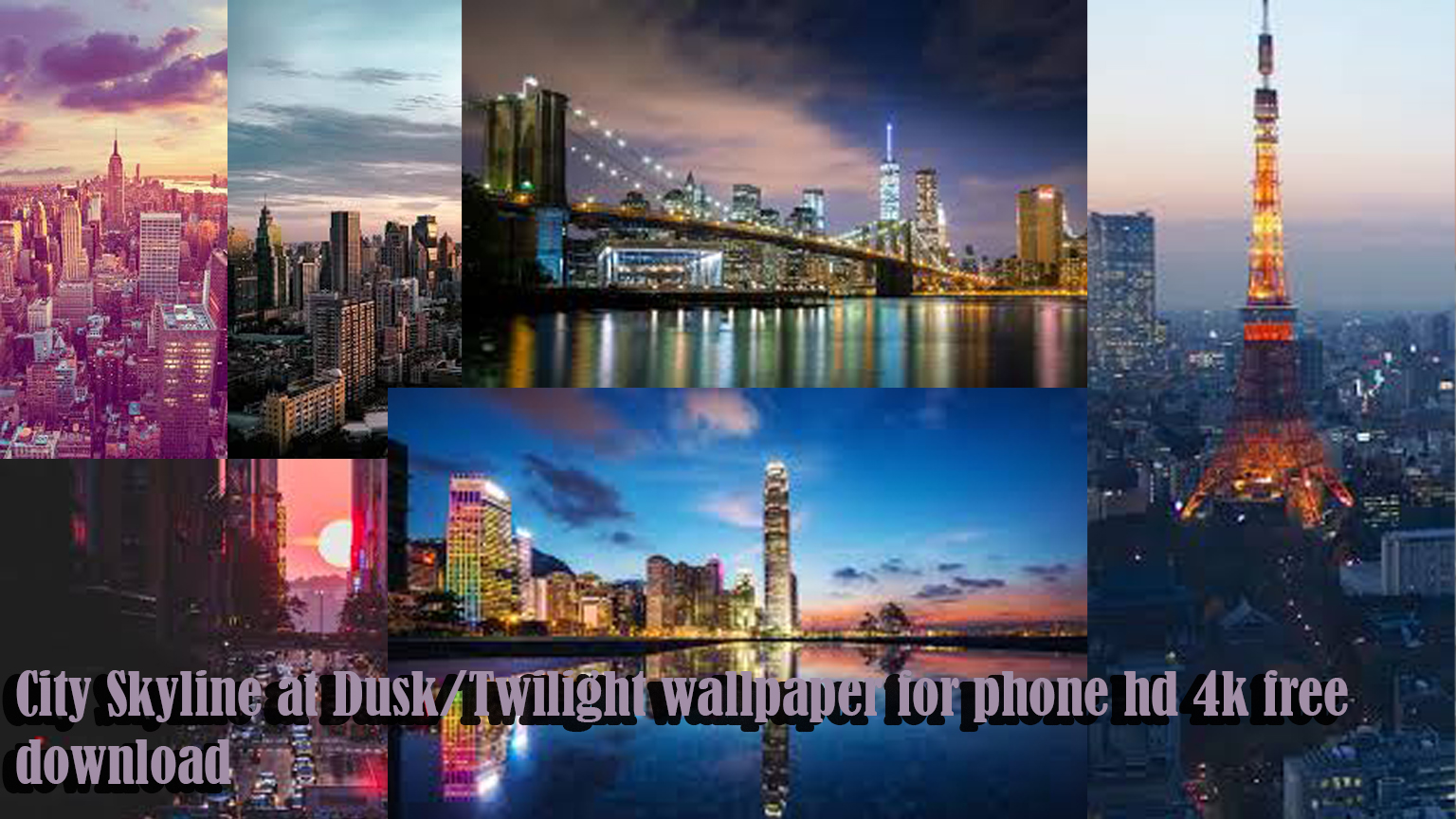 City Skyline at Dusk/Twilight wallpaper for phone hd 4k free download